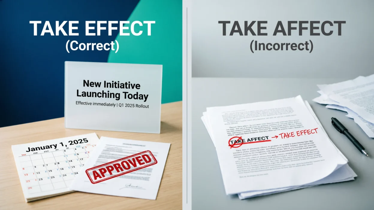 Take Effect vs Take Affect