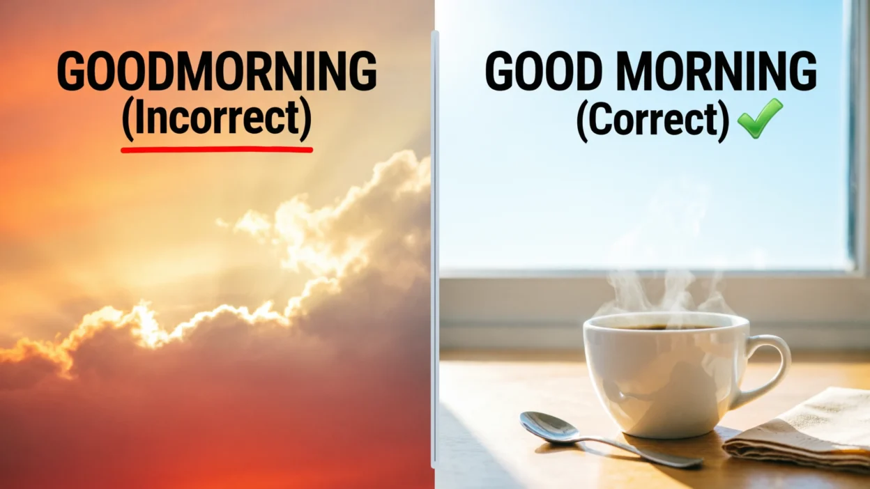 Goodmorning vs Good Morning
