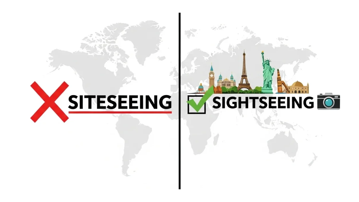 Sightseeing vs Siteseeing