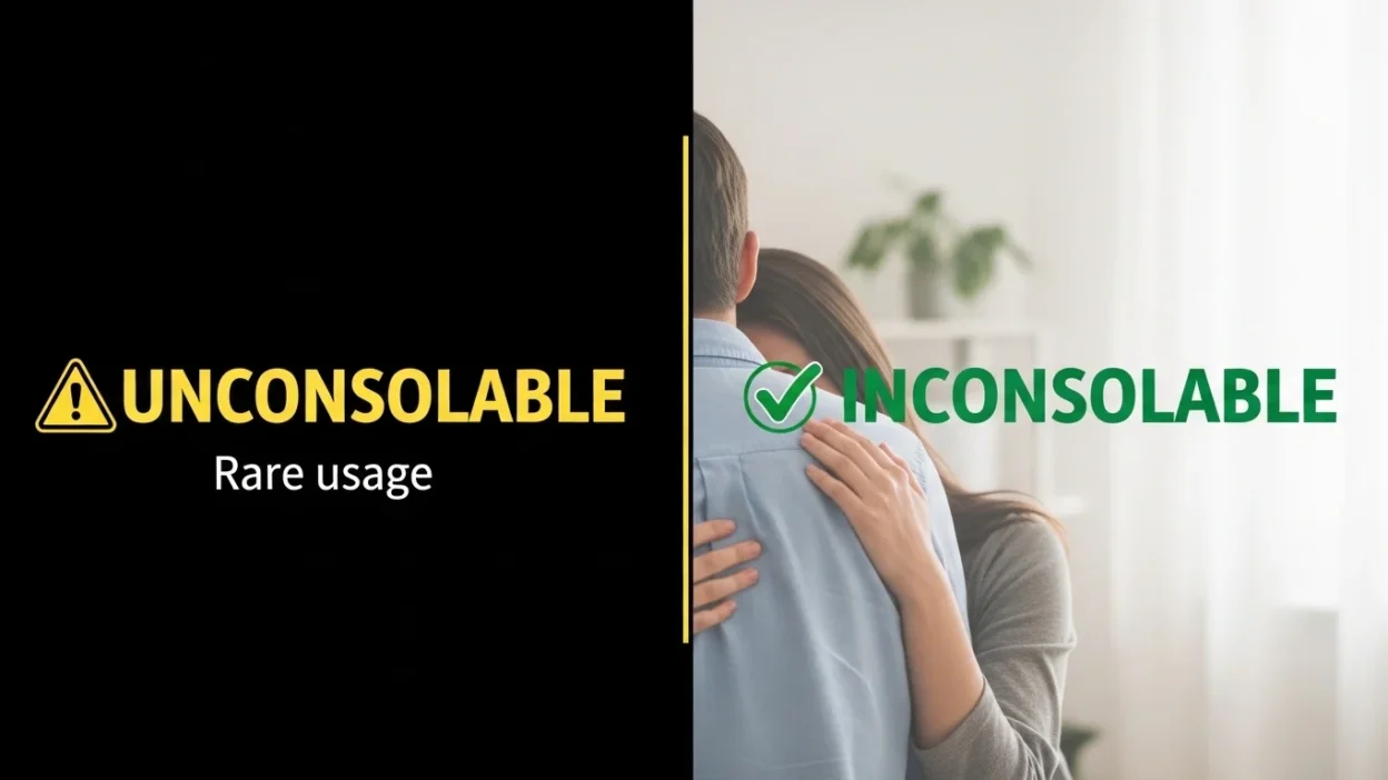Unconsolable vs Inconsolable