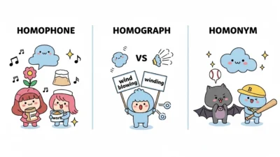 Homophone vs Homograph vs Homonym