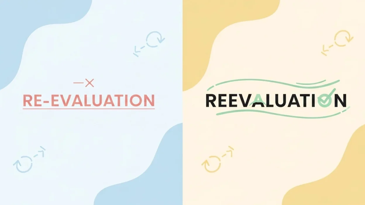 Reevaluation or Re-evaluation