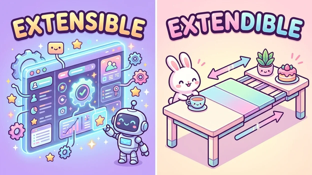 Extensible vs Extendible