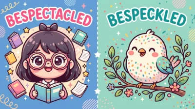 Bespeckled or Bespectacled