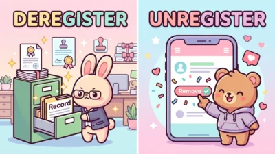 Unregister vs Deregister