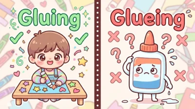 Gluing vs Glueing