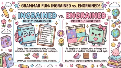 Ingrained or Engrained