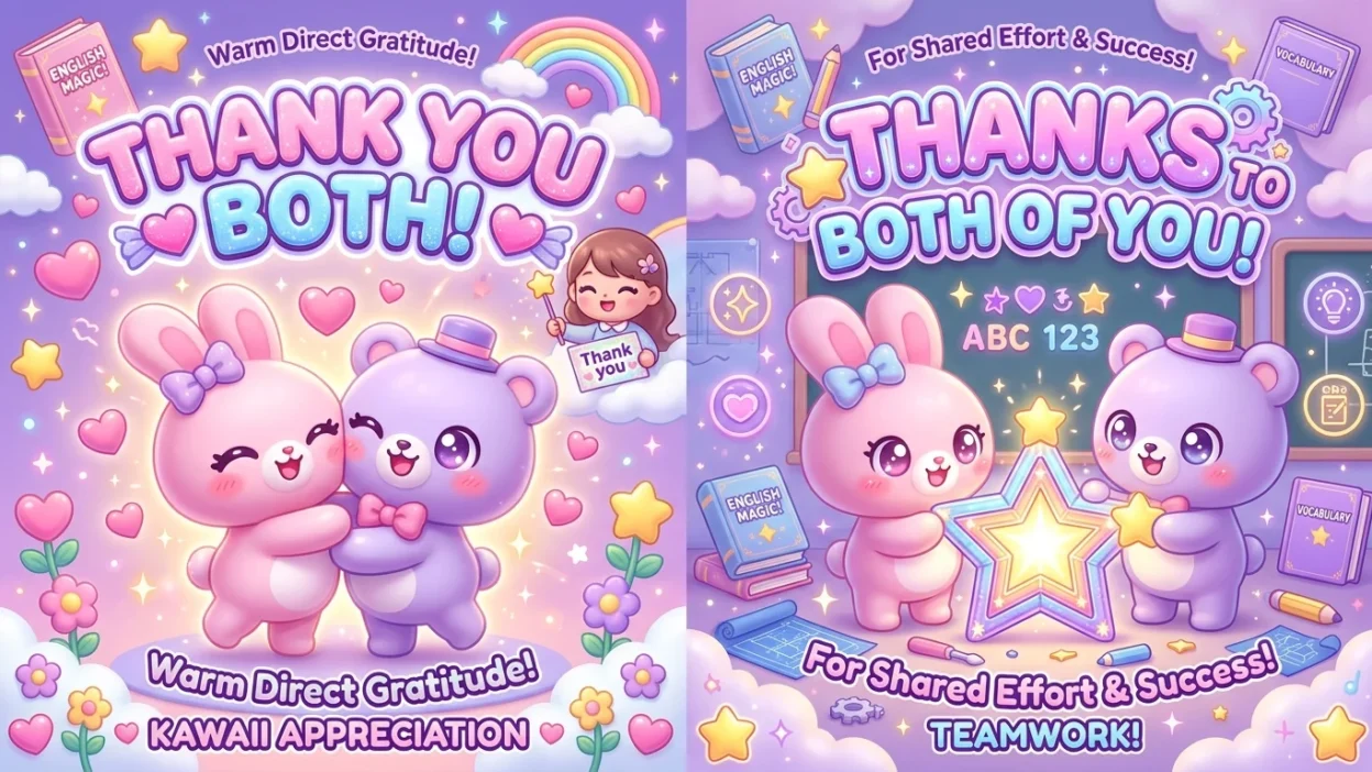 Thank You Both or Thanks to Both of You