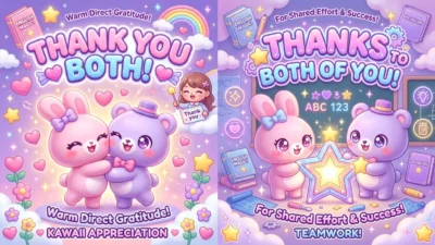 Thank You Both or Thanks to Both of You