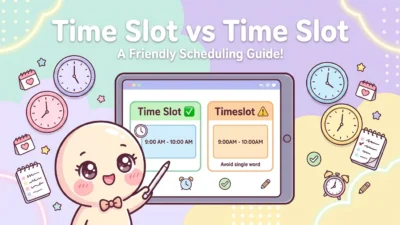 Timeslot vs Time Slot