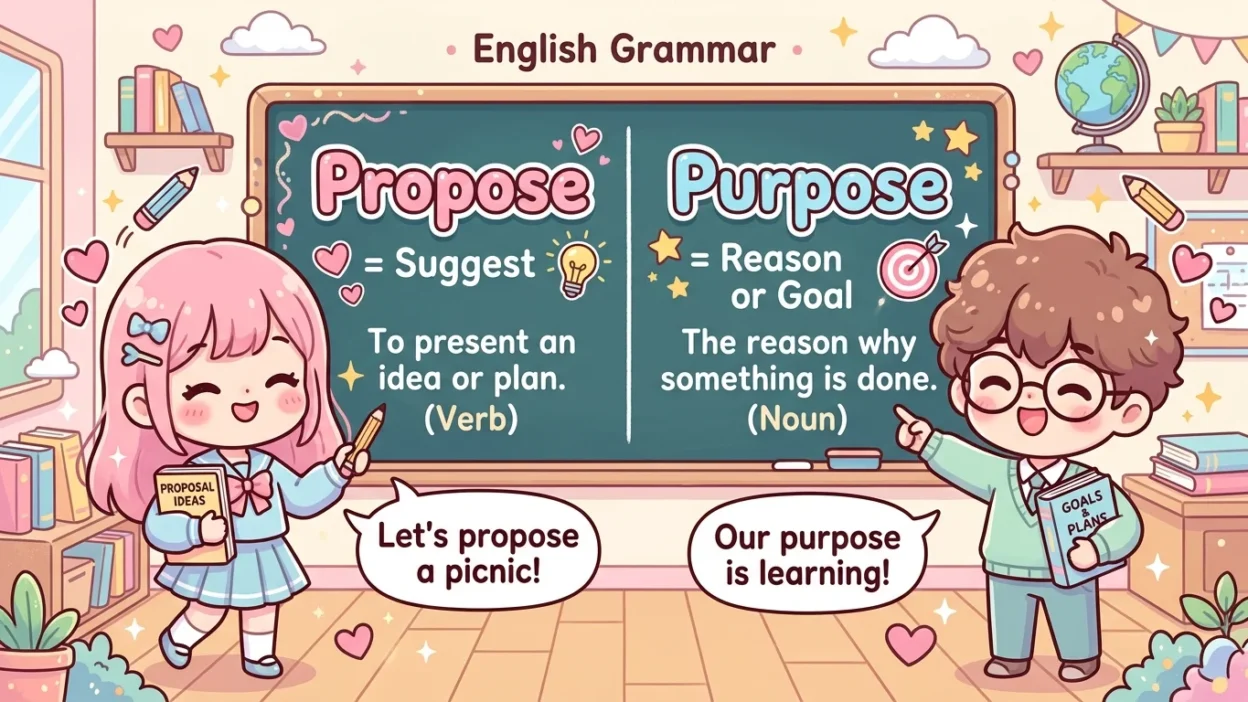 Propose vs Purpose