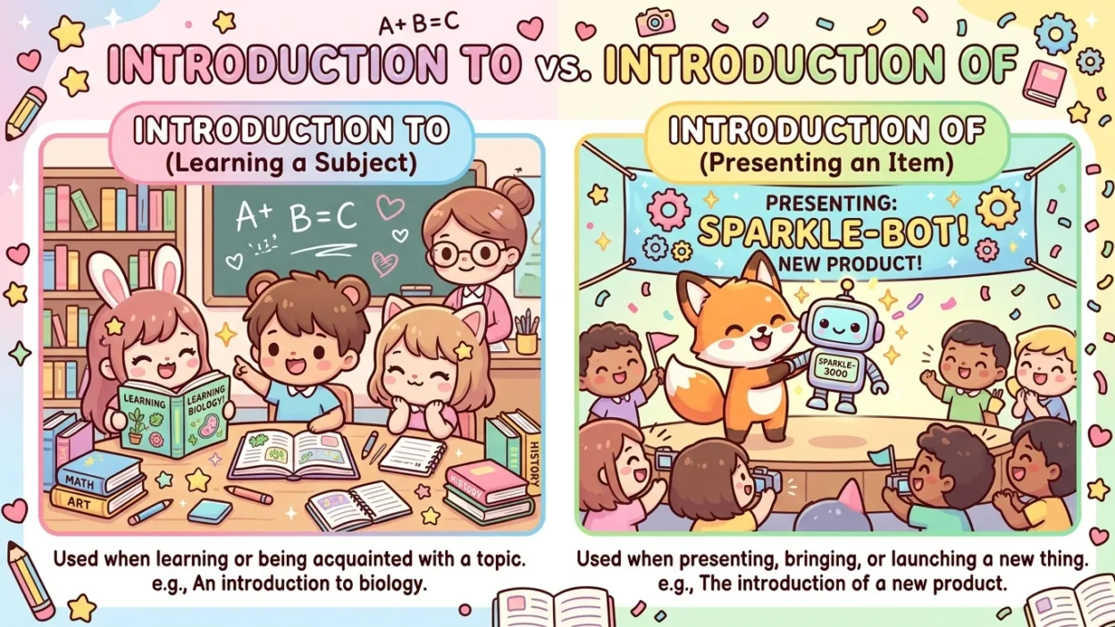 Introduction to vs Introduction of