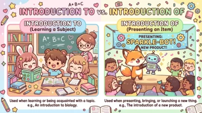 Introduction to vs Introduction of