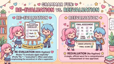 Reevaluation vs Re-evaluation