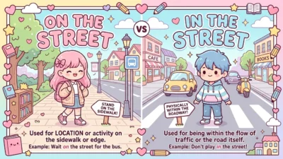 In the Street vs On the Street