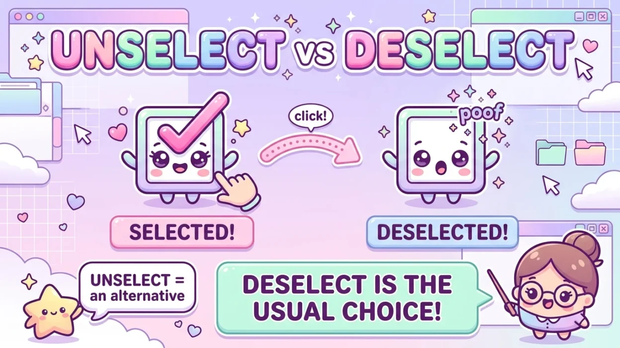 Unselect vs Deselect
