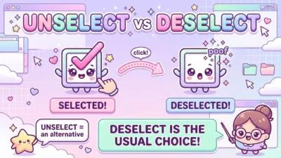 Unselect vs Deselect